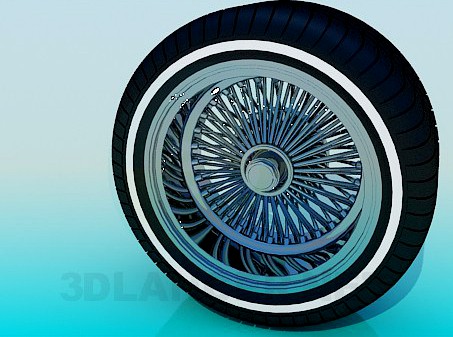 3D Model Tire and wheel