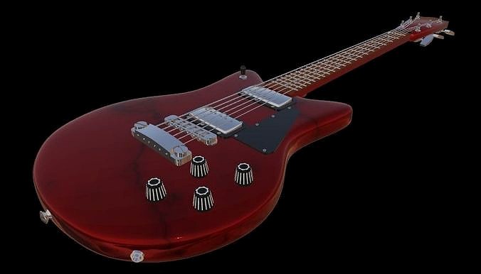 Guitar LG stylised in red