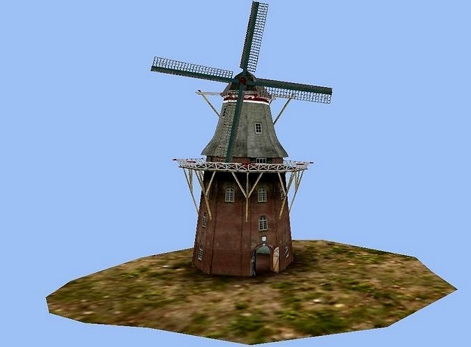 Dutch old windmill