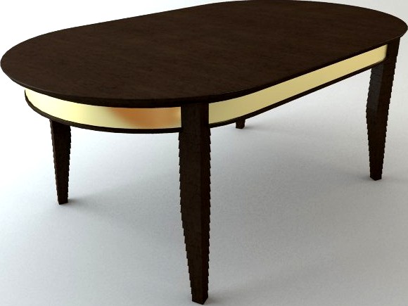 Oval Dining Table3d model