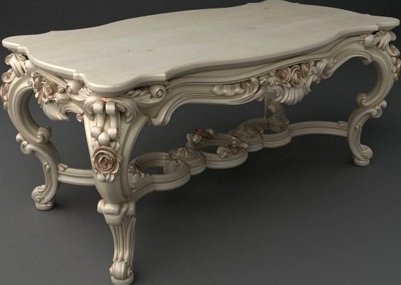 Elegant Baroque Table3d model