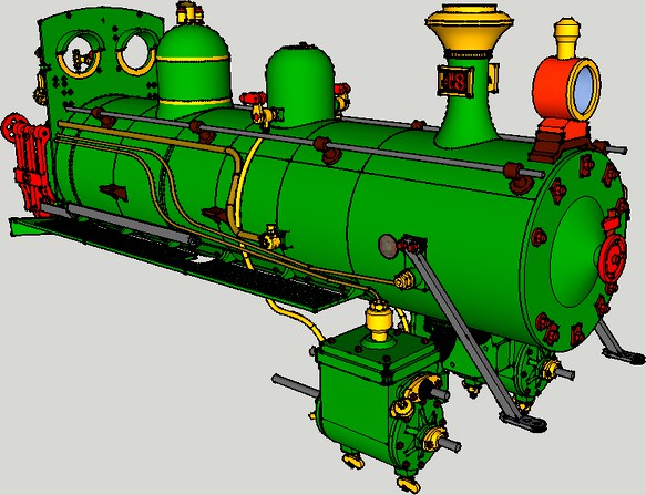 Nueva locomotora Baldwin "La Robla", caldera by candidogarcia