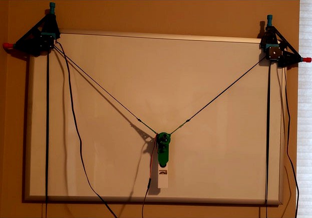 Whiteboard Vertical Drawbot (No Counter-weight) (WIP) by MacGyverr