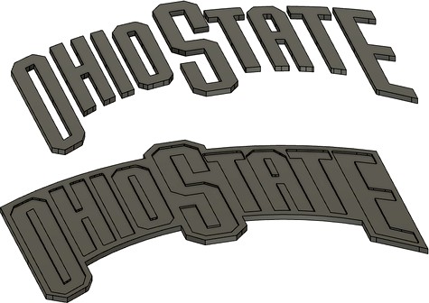 Ohio State Logo (separate letter STLs) by maieiahbgaae2