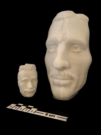 The Vase Face - Tesla / Einstein - Hollow Face Illusion by Amygdoloid