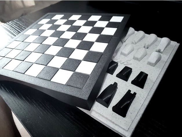 Chess Set ( Board / Pieces / Box ) by dusdlgh