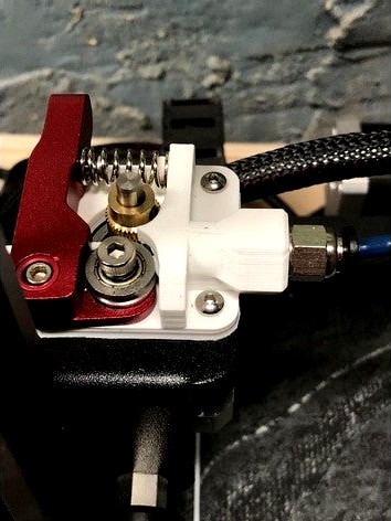 Ender 3 Flexible Filament Extruder with push through fitting by akeeling12