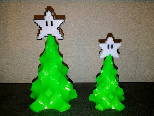 Pixel tree topper star for Christmas Tree by TiFco