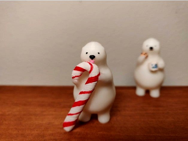 KUMATY : Polar Bear and a Candy Cane by takman29