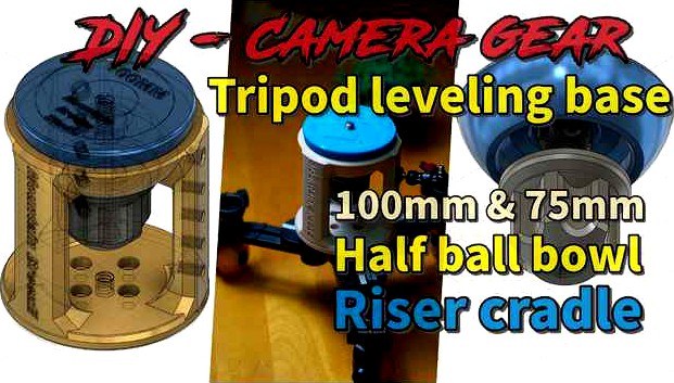 Quick Leveling base, 100(75)mm Half/claw ball & Bowl adapter Riser cradle_75-100 converter by DoNotLeaN