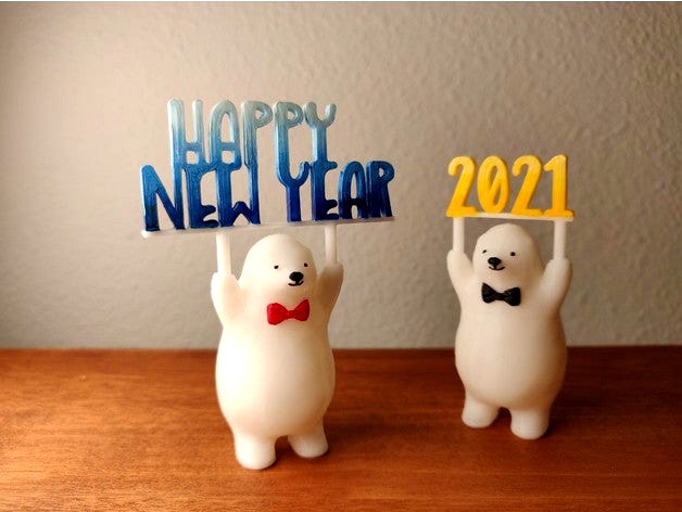 KUMATY : New Year Polar Bears 2021 by takman29