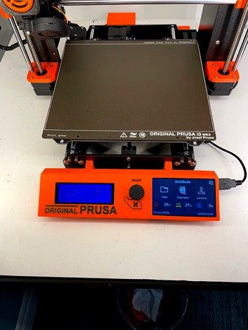 LCD + Hyperpixel 4" touchscreen cover for Prusa MK3/S/+ by puckpuck