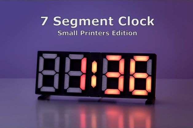 7 Segment Clock - Small Printers Edition by parallyze