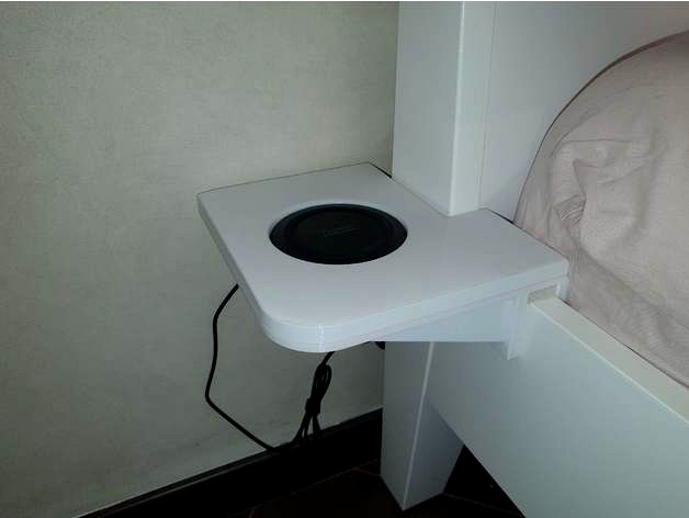 Bedside table with embedded wireless charger by ugge75