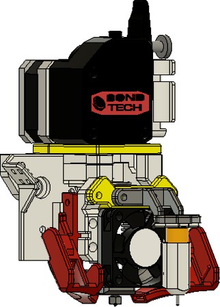 Hydra Fan Duct and tool change Mosquito + BMG Extruder by Ookamii