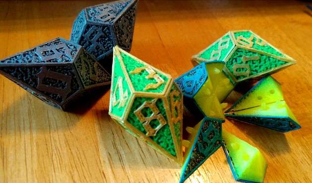 Modular Hedron 10-sided Dice by centuryglass