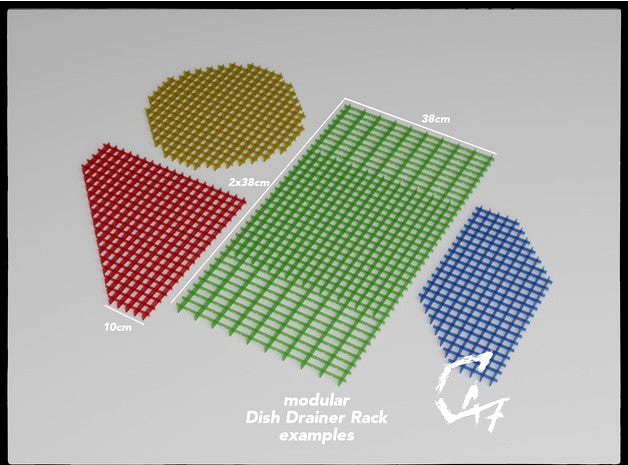 Modular Dish Drainer Rack by C47_3D