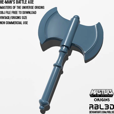 He-man Battle Axe origins weapon by RBL3D