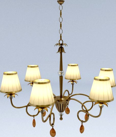 Six leaf chandelier 3D Model