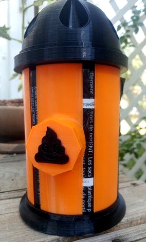 Fire Hydrant Dog Poo Bag Holder/Dispenser by ShopsmithVsEvil