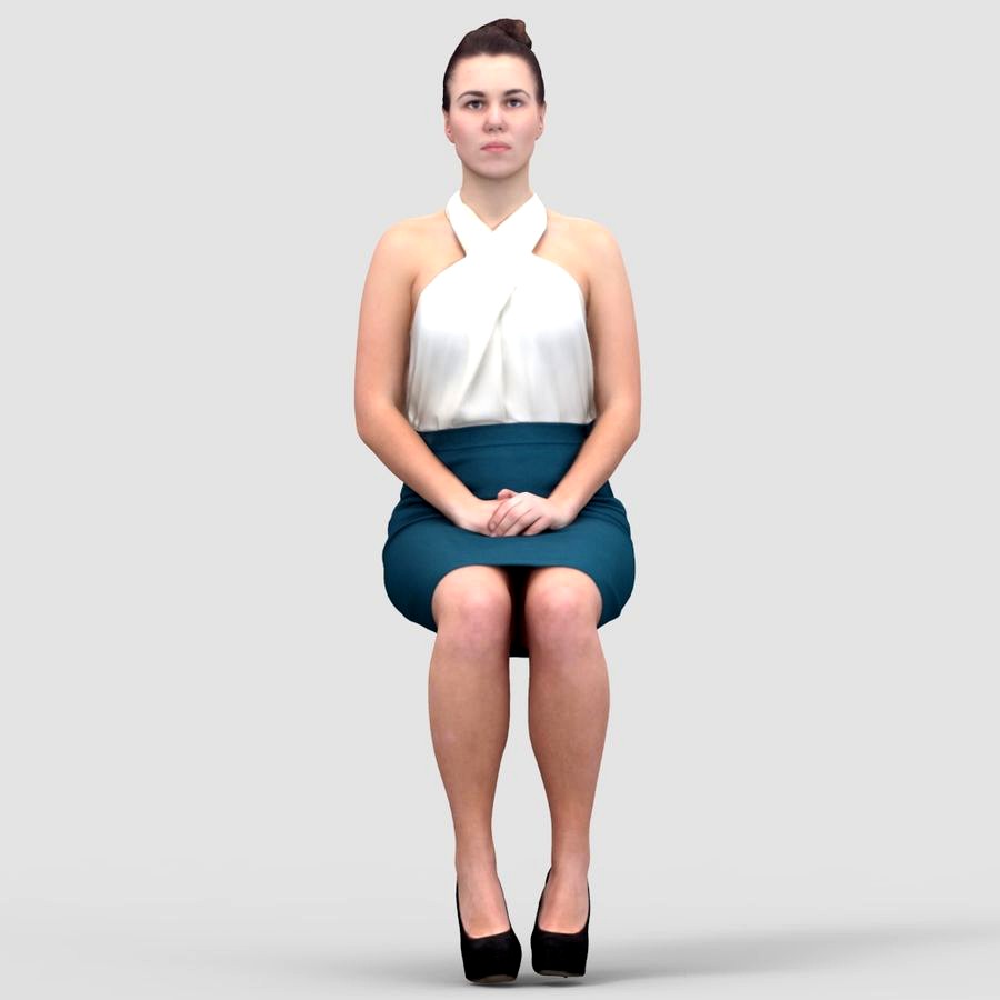 Rosa Business Sitting 2 - 3D Human Model