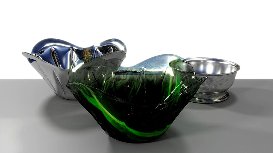 Vase metall and glass v1
