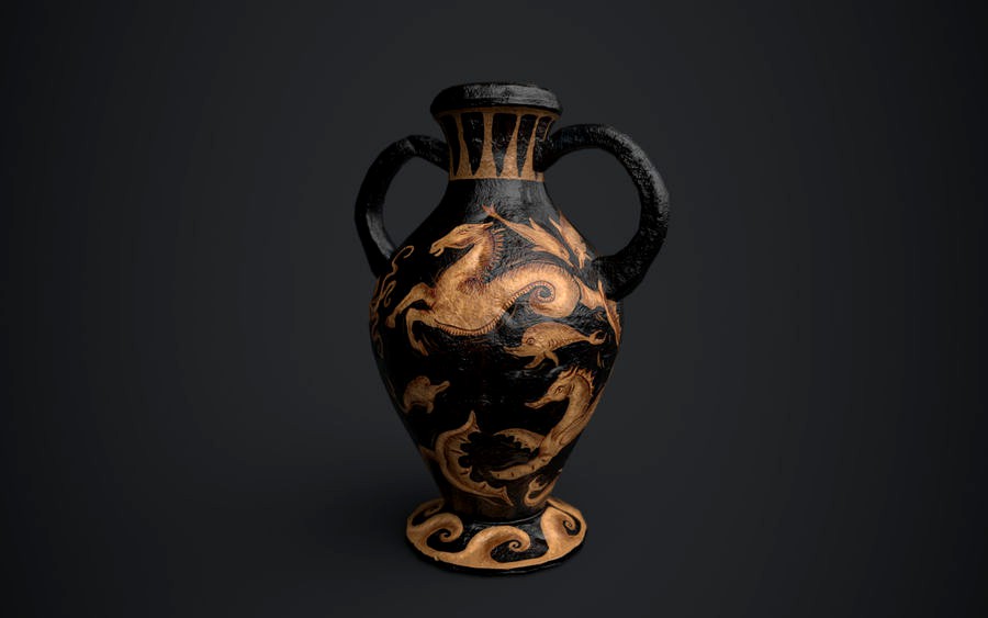 Etruscan Red Figure Amphora