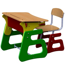 Set of school furniture series «ABC» - Комплект школьной мебели серии «Бэзбука»