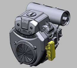 Industrial V-twin 670cc engine