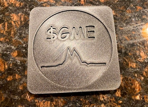 GME stock price drink coaster by schrockwell