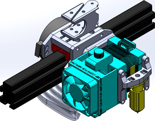 E3D Hemera Mount for MGN12 CoreXY with BLTouch BLV MGN Cube by Phantom329