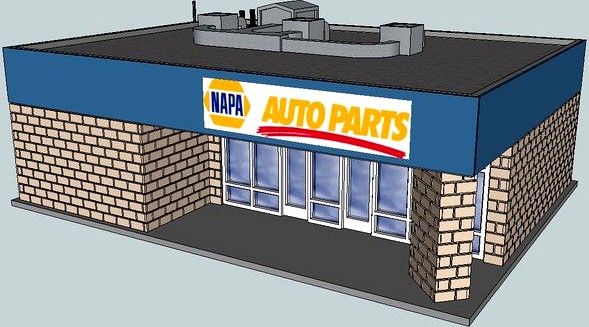 HO Scale Auto Parts Store by kabrumble