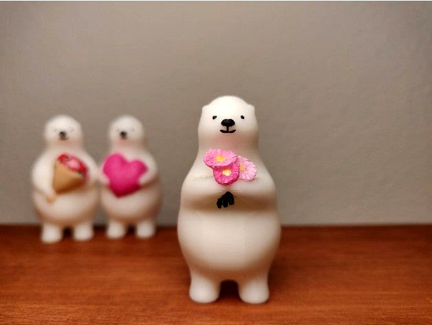 KUMATY : Polar Bear and Flowers by takman29