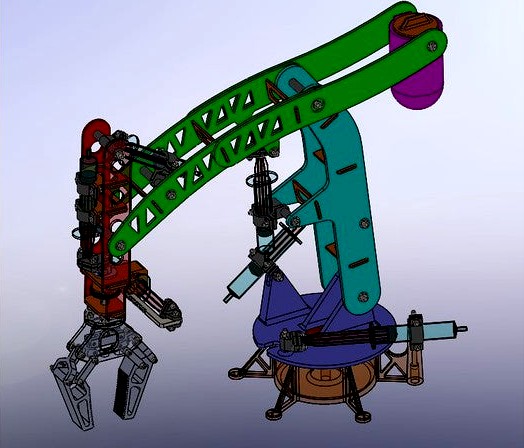 Hydraulic Robot Arm 6-Axis by Blastronauticus