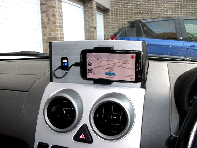 Complicated, Ugly, & Over-engineered Car Phone Holder for Ford Fusion UK by Cargy