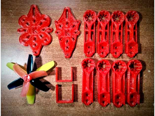 X-129R "Monster Whoop" - Micro Brushless 3D Printed FPV Quadcopter Drone Frame Kit by Karamvir_Bhagat