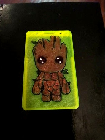 baby groot badge holder by Nayy