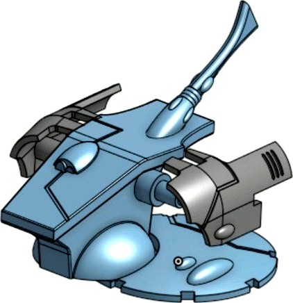 Space Elf Snake Tank Gun Turret by Matterius