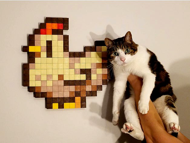 3D Penny-Powered Pixel Art Blocks - Video Game Art by tonyyoungblood