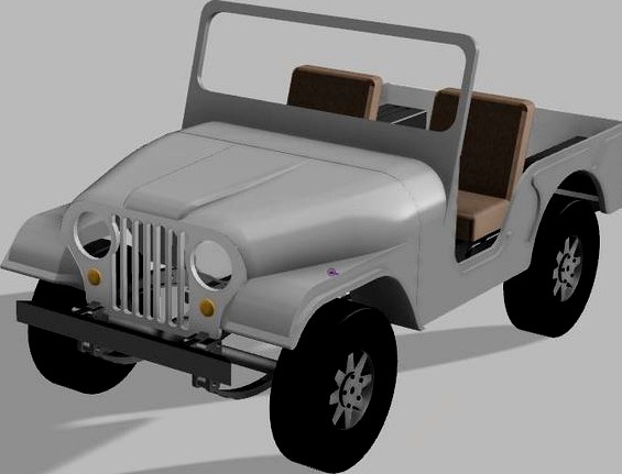 Jeep CJ 5 Body / Karosserie 1/10 for SCX10 Chassis by domi1974