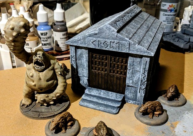 Fantasy Wargame Terrain - Runic Crypt by sablebadger