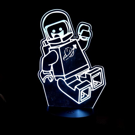 Lego Movie Benny the '80s Space Guy LED Lamp Plate by CindyHoDesigns