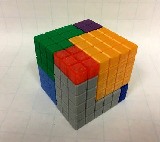 Cube Dissection Puzzle/ Model for 3^3 + 4^3 +5^3 = 6^3 by lgbu
