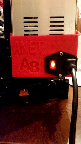 Power Supply Cover for Upgraded Anet A8 Power supply by rjcuomo1