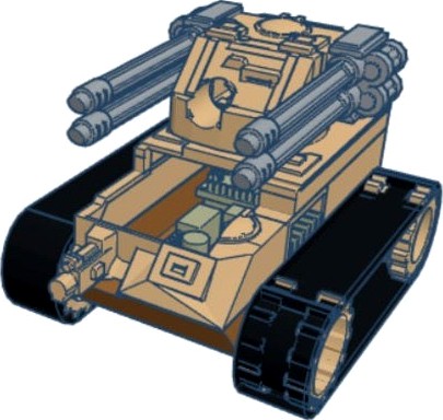 mini RC tank body for Arduino, N20, lego tracks by BuiltBrokenGlued