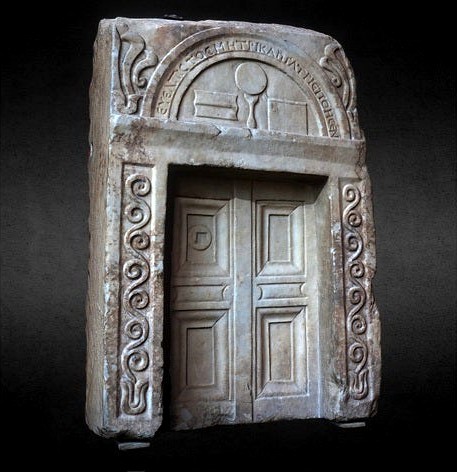Funerary stele depicting toiletries by GeoffreyMarchal