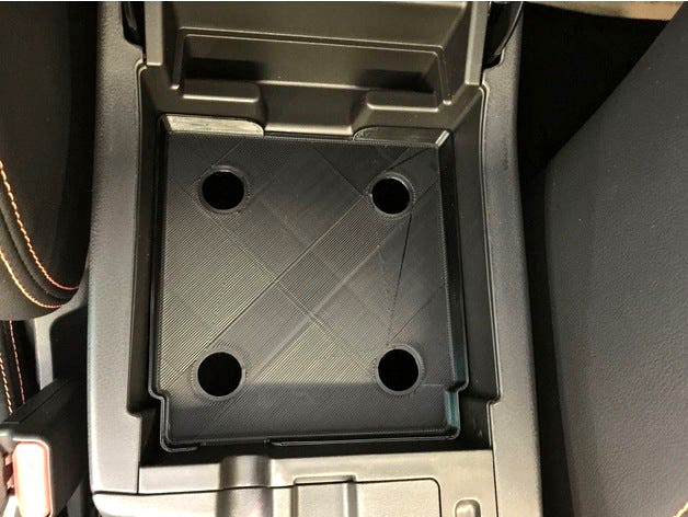 2018 Subaru Crosstrek Center Console Tray Insert by TyCreek