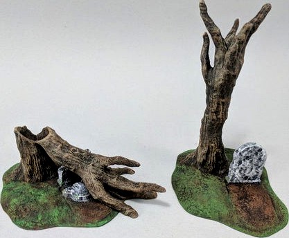 28mm Gravestone and Tree by Curufin