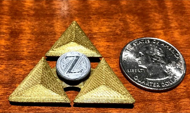 Zeldathon Champions Triforce Mini Fidget Spinner (Fully Printable) by pikafoop