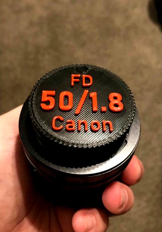 Rear Lens Cap for Canon FD 50mm Lens by Dradis101